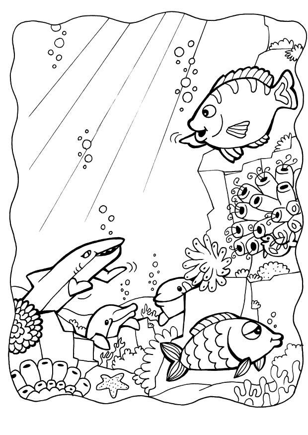 Ocean Coral Coloring Pages