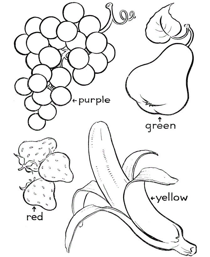 Pear Fruit Coloring Page