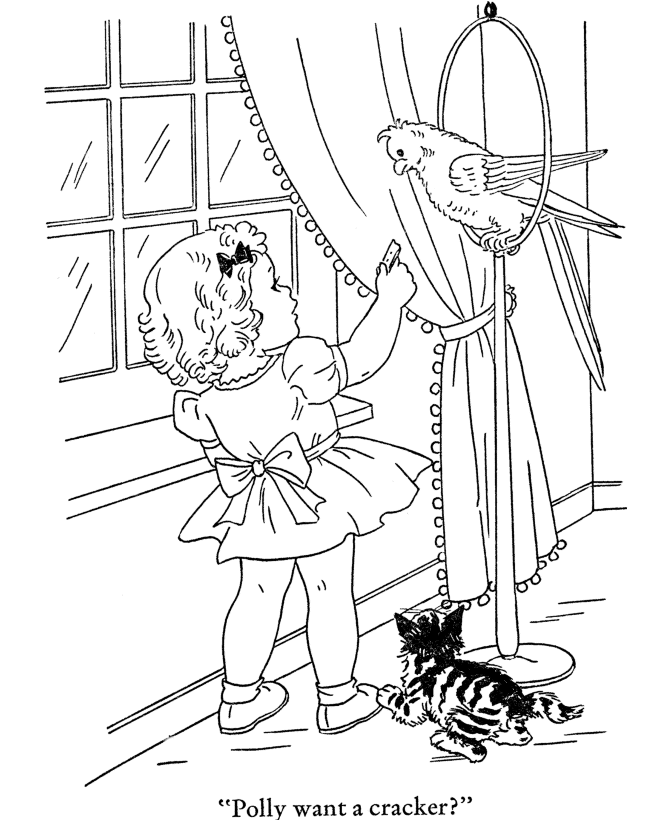 Polly Want A Cracker Coloring Page