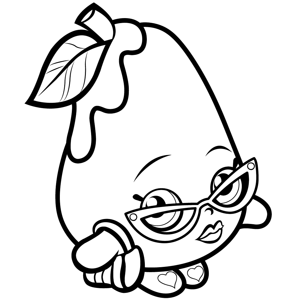Shopkins Pear Coloring Pages