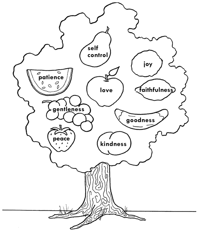 Tree Of Fruit Coloring Page