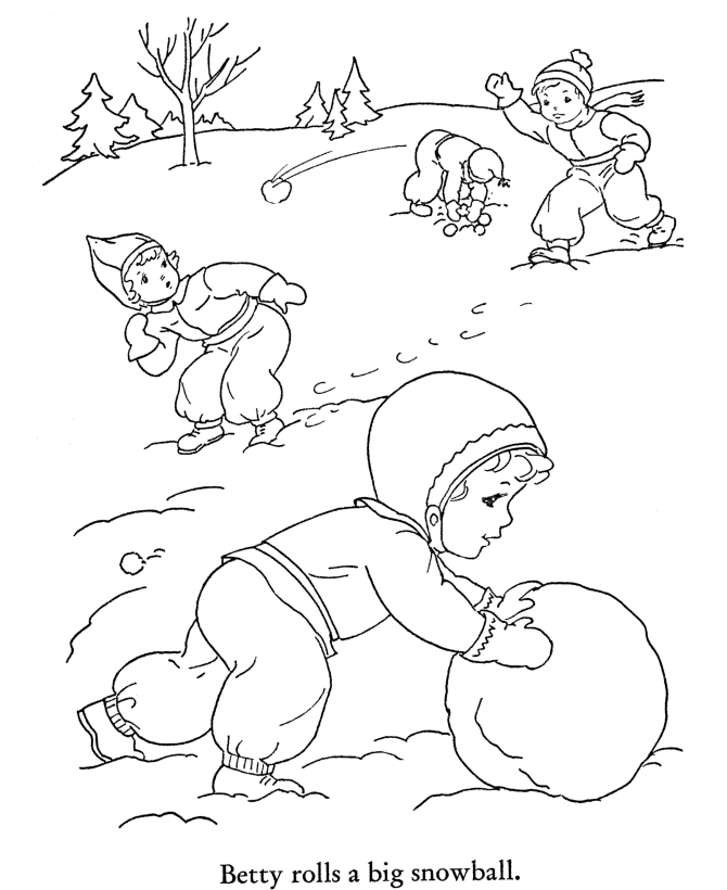 Winter Season Coloring Page