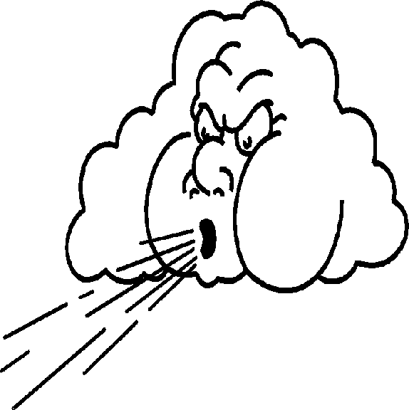 Blowing Cloud Coloring Page