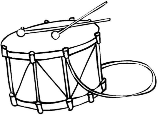 christmas drum coloring page