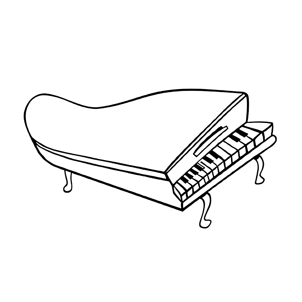 Fun Piano Coloring Pages
