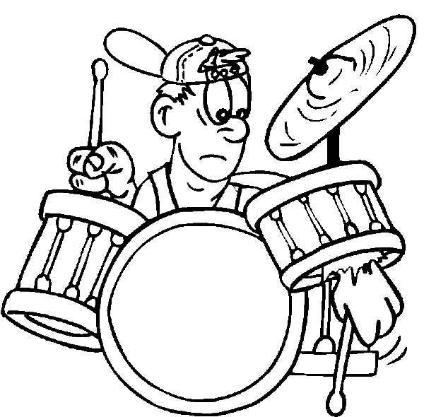 christmas drum coloring page