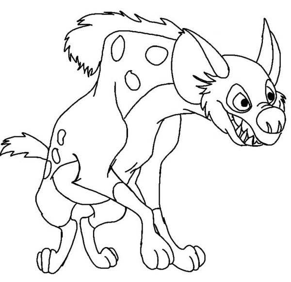 Funny Hyena Coloring Pages