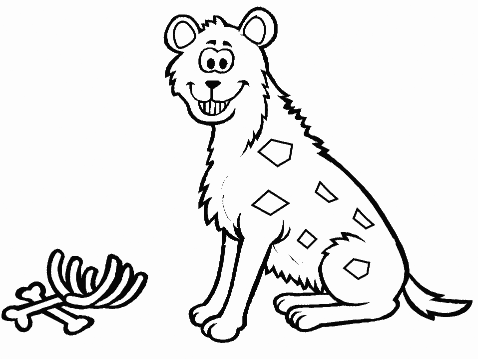 Happy Hyena Coloring Pages
