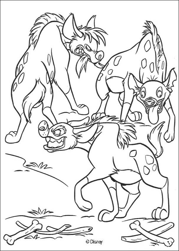 Hyenas Coloring Pages