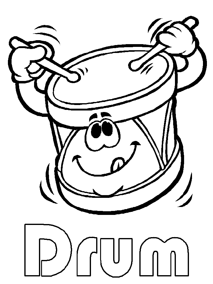 I Am A Drum Coloring Page