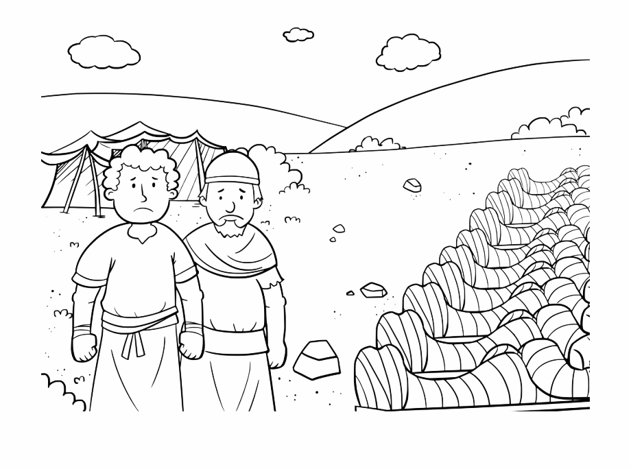 Joshua And Caleb Coloring Pages