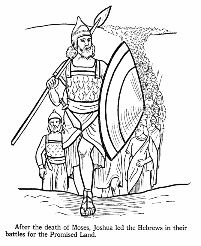 Joshua Led The Hebrews Coloring Page