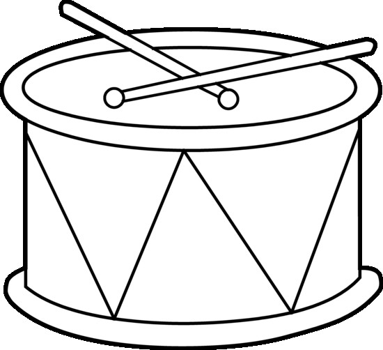 christmas drum coloring page