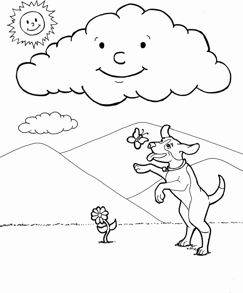 Spring Weather Coloring Page