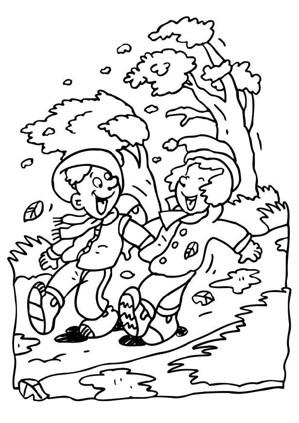 Windy Day Coloring Page