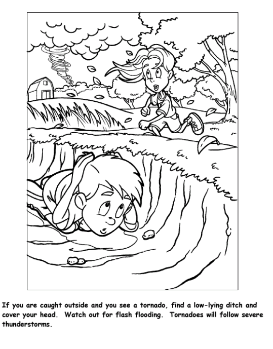 Tornado Coloring Pages For Kids
