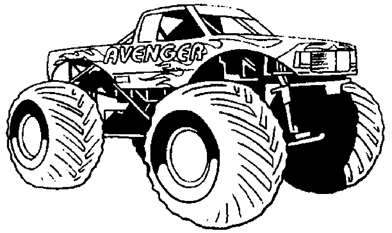 Monster Truck Coloring Pages Free  Monster truck coloring pages, Monster  coloring pages, Monster trucks