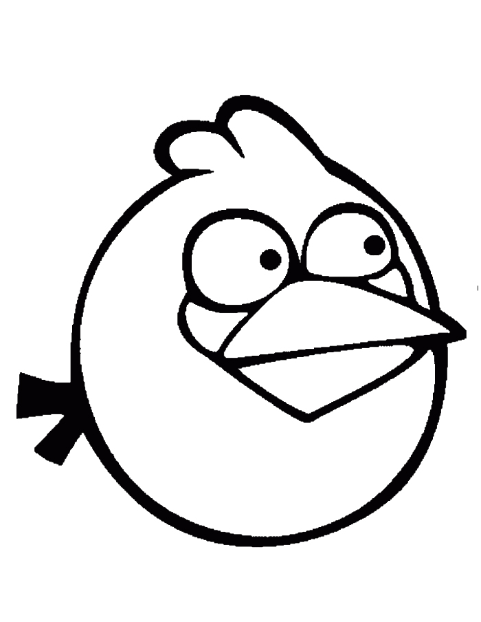Blue Angry Bird Coloring Page