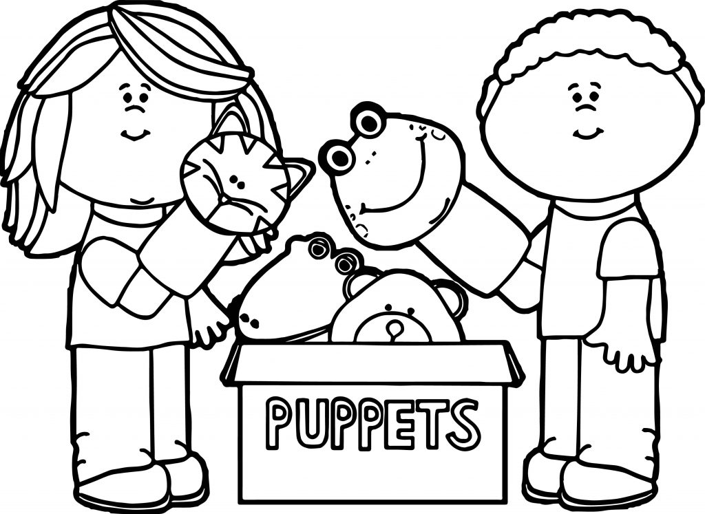 Box Of Puppets Coloring Pages