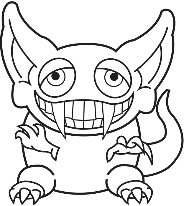 Cartoon Goblin Coloring Page
