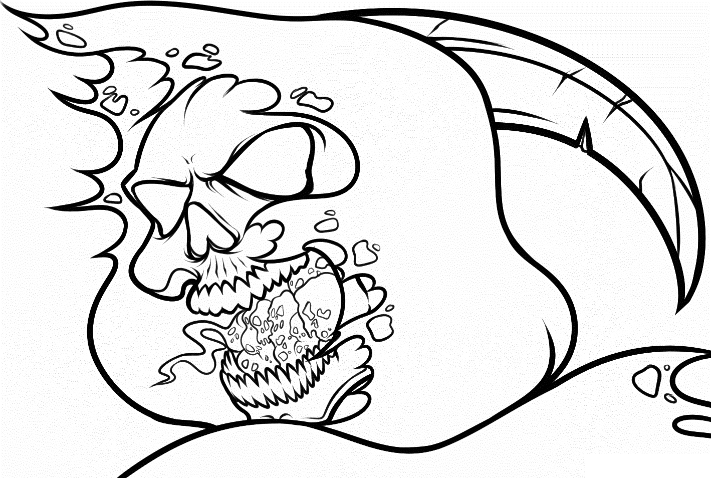 Cool Grim Reaper Coloring Pages