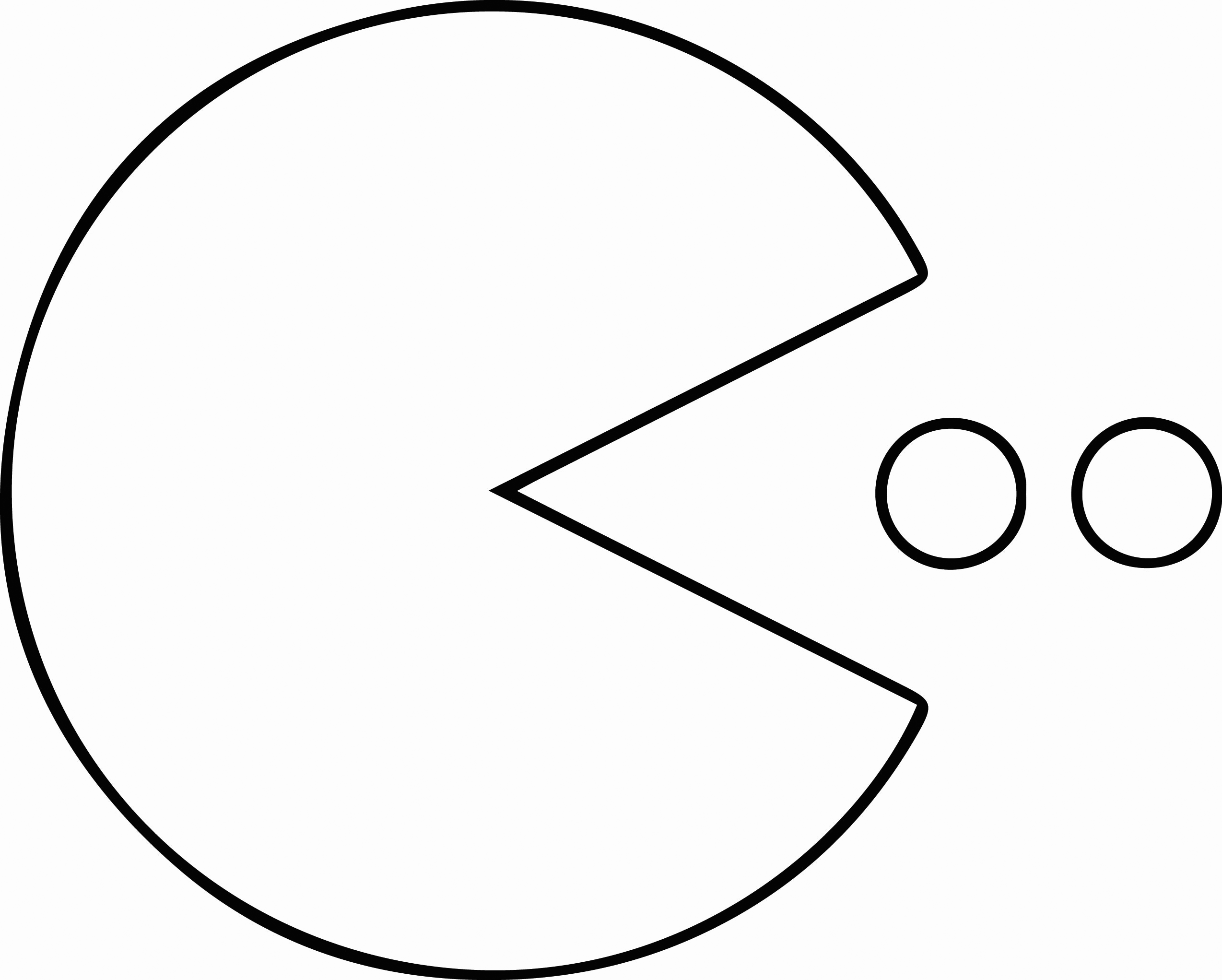 Easy Pacman Coloring Page
