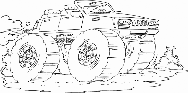 Fast Monster Jam Coloring Pages