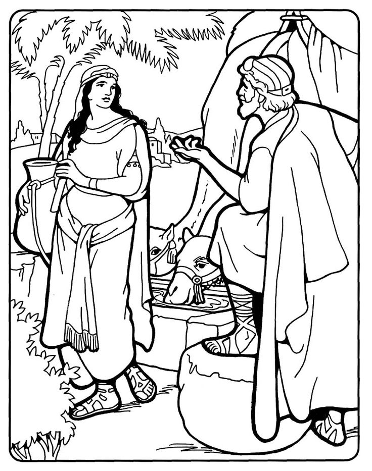 Isaac And Rebekah Coloring Pages