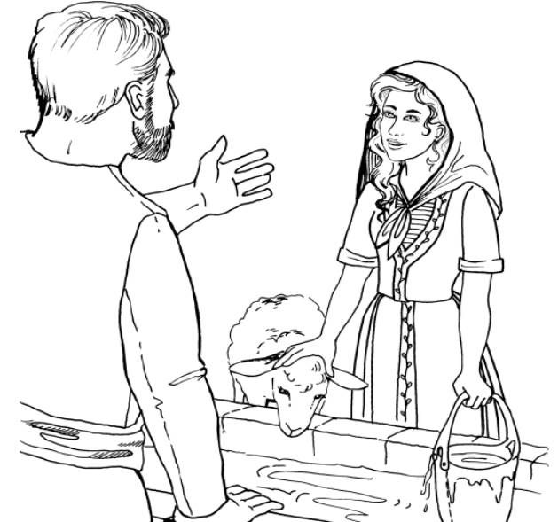 Isaac And Rebekah Printable Coloring Pages