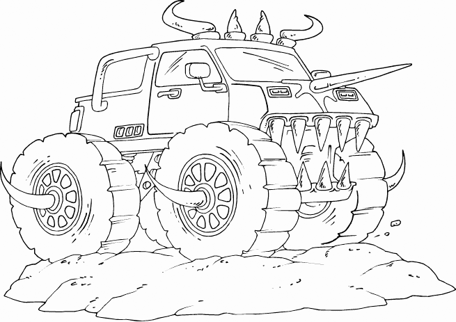 Mean Monster Jam Coloring Pages