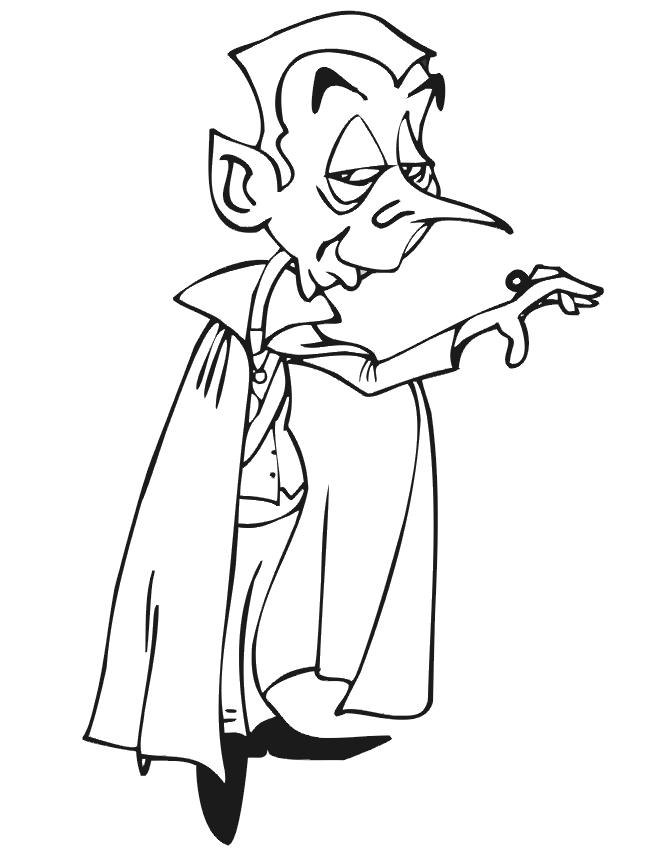 Old Dracula Coloring Pages