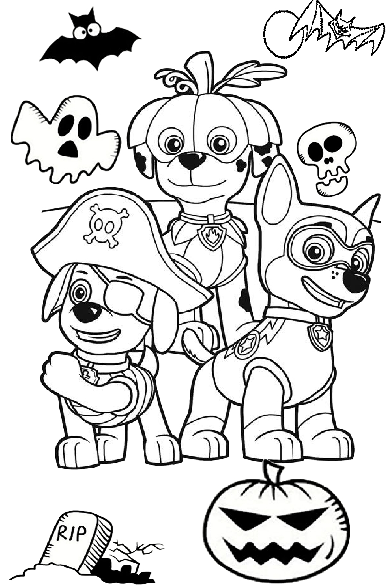 Paw Patrol Halloween Coloring Pages - Best Coloring Pages For Kids