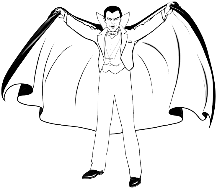 Realistic Dracula Coloring Pages