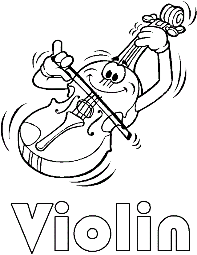 Violin Coloring Page