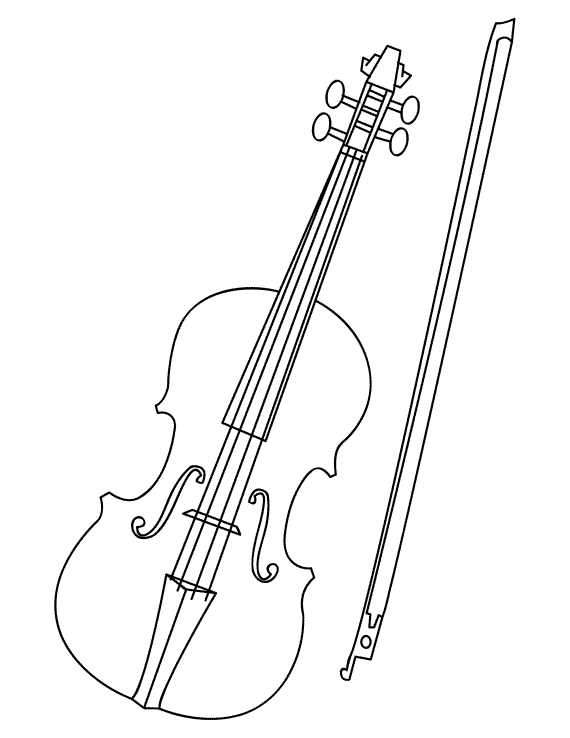 Violin Coloring Pages