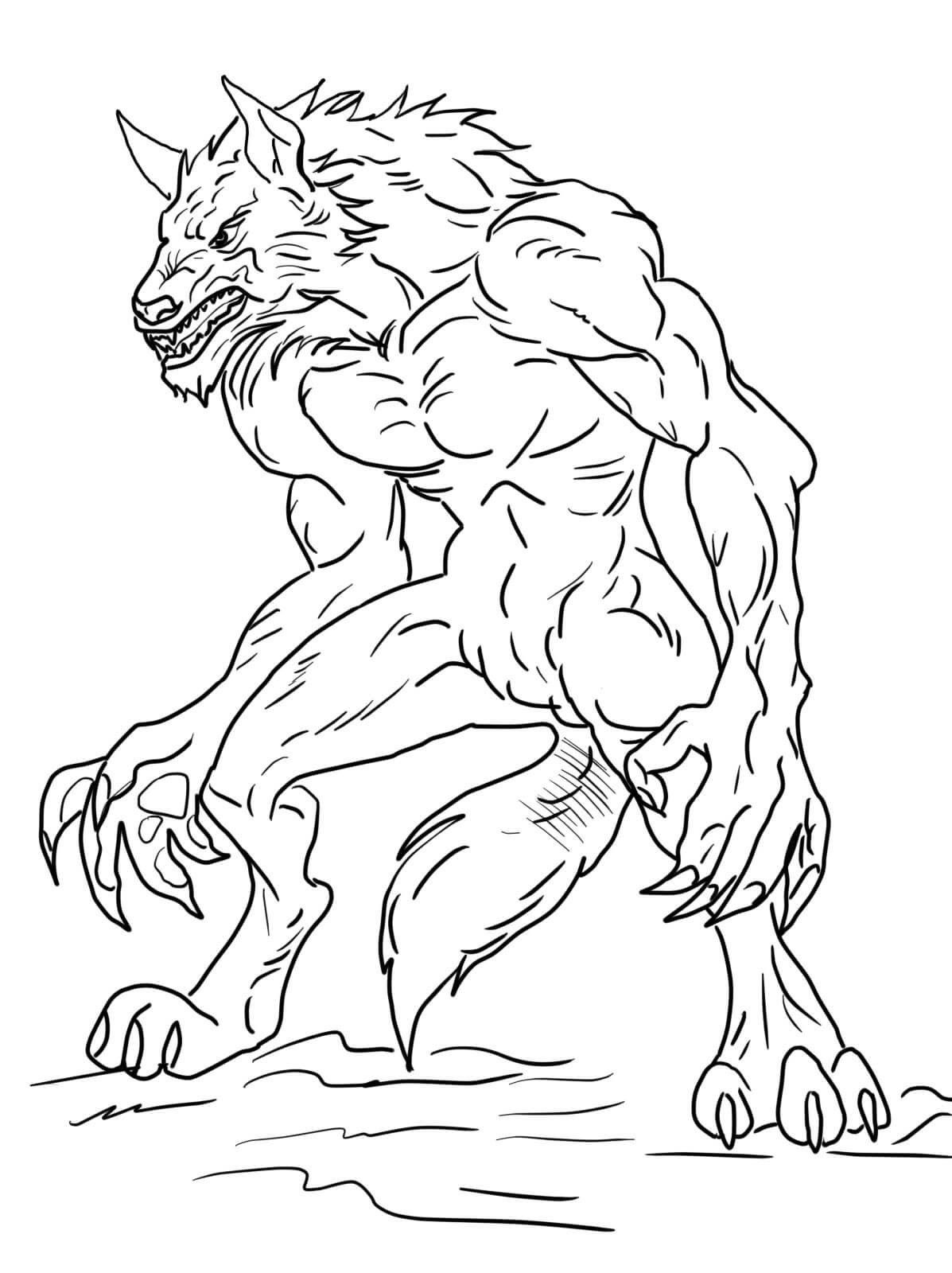 Werewolf Coloring Pages - Best Coloring Pages For Kids