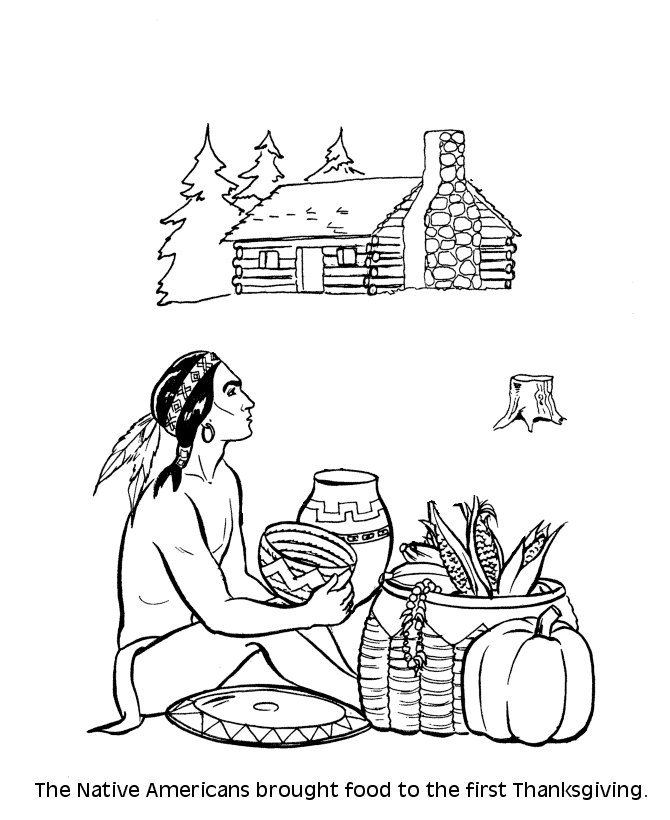 1st Thanksgiving Coloring Page