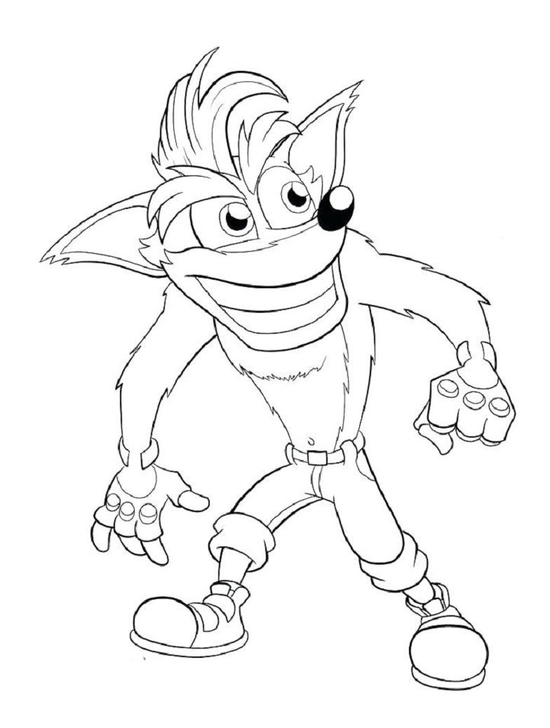 Crash Bandicoot Coloring Pages   Best Coloring Pages For Kids