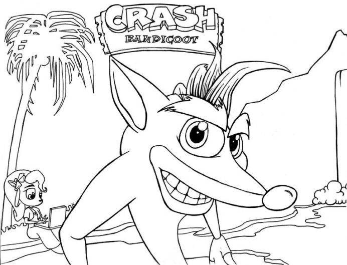 Crash Bandicoot Coloring Pages