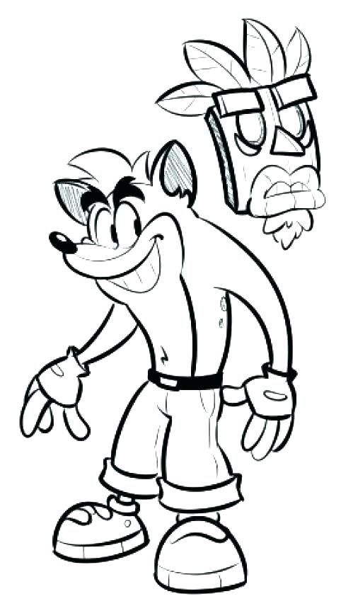 crash bandicoot coloring pages