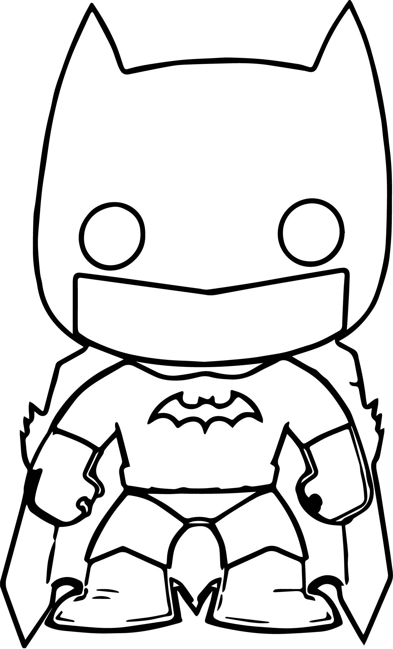 Cute Funko Pop Batman Coloring Page