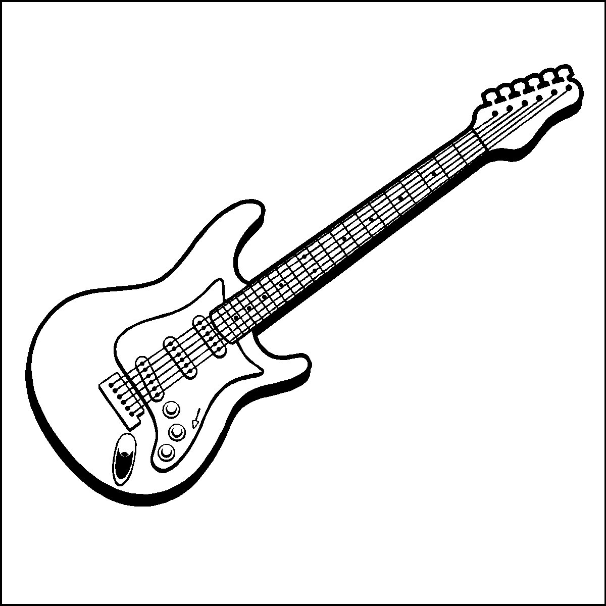 Electric Guitar Coloring Page