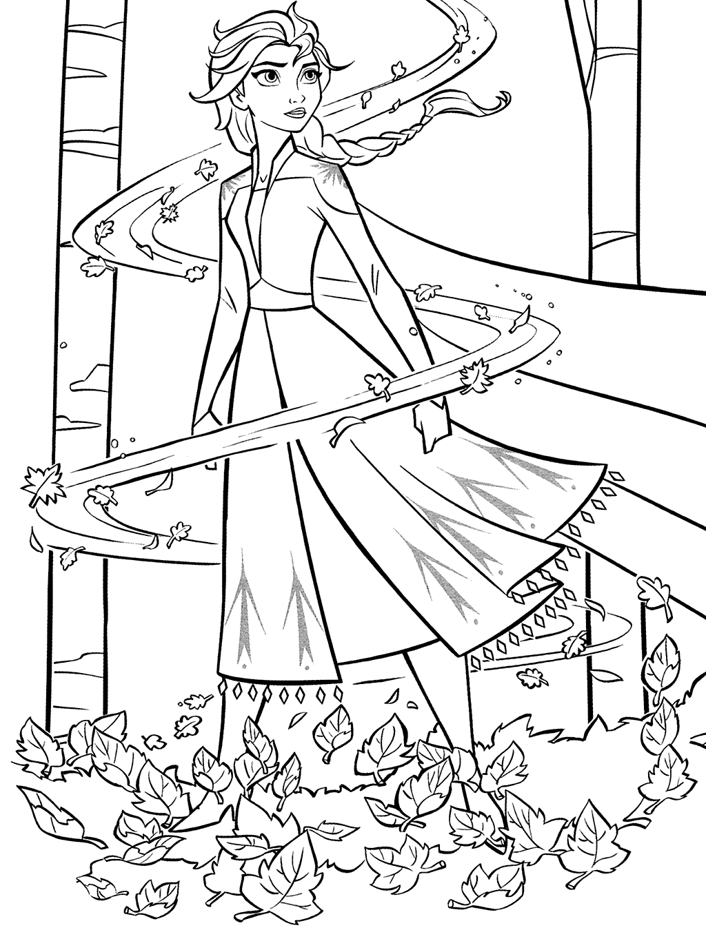 Elsas Wind Coloring Page