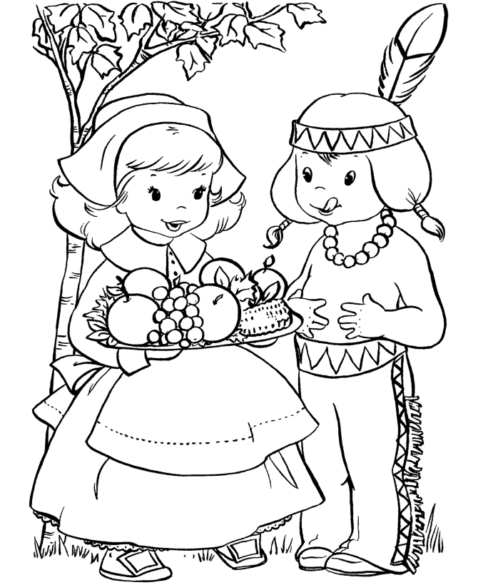 First Thanksgiving Coloring Page