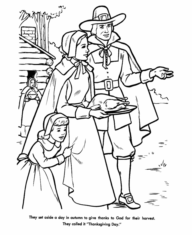First Thanksgiving Printable Coloring Page