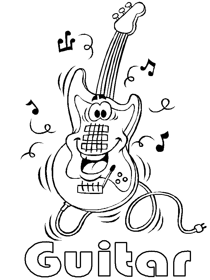 Guitar Coloring Pages Printable for Free Download