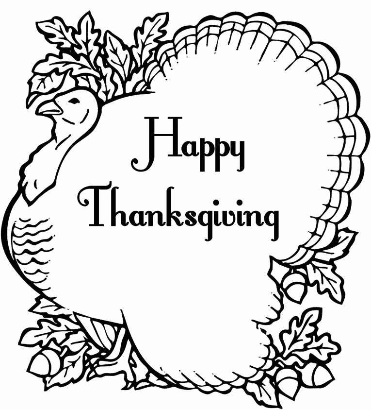 Happy Thanksgiving Coloring Printable