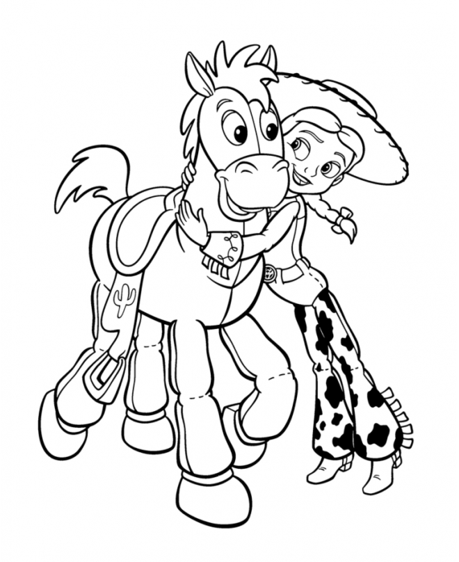 Jessie And Bullseye Coloring Page