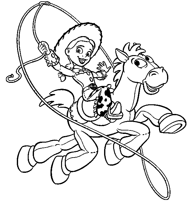Jessie And Bullseye Coloring Pages