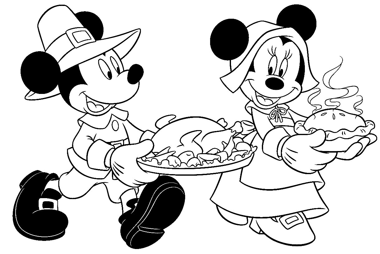 Disney Thanksgiving Coloring Pages.